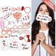 thumbnail image 5 of Decoraciones de fiesta, kit de decoración y suministros para fiesta de despedida de soltera de oro rosa - velo, faja y globos para novia, accesorios, tiara, tatuajes, camino de mesa esquí esquí Gafas de esquí, 5 of 5