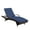 Blue, variant on Stratford Outdoor Multi Brown Wicker Adjustable Chaise Lounge with Cushion