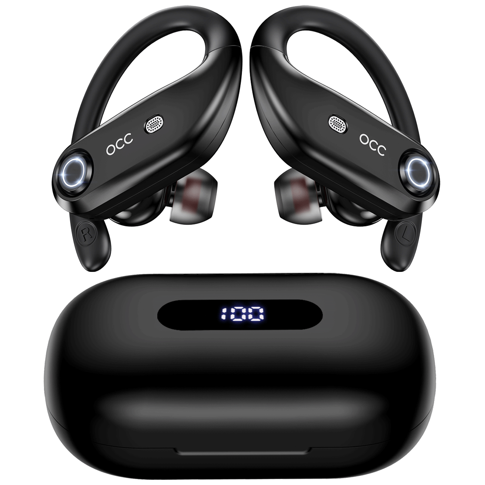 Bluetooth Headphones 4 Mics Call Noise Reduction 64Hrs IPX7 Waterproof 