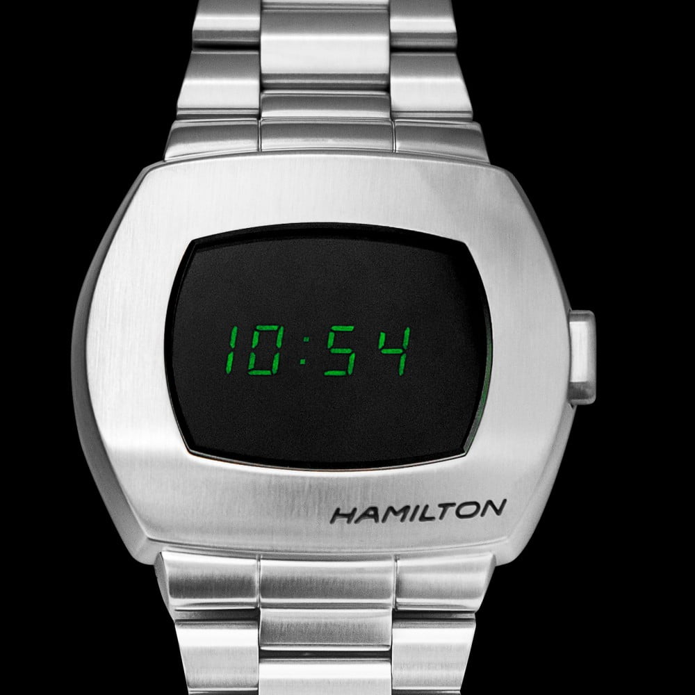 Hamilton Men's Stainless Steel PSR DIGITAL QUARTZ Black Dial Hamilton Men's Stainless Steel PSR DIGITAL QUARTZ Black Dial