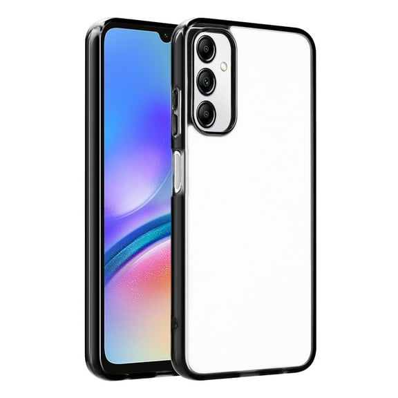 For Samsung Galaxy A25 5G / SM-A256 TPU Transparent Full Body Protective Shockproof Hybrid Case Cover Black