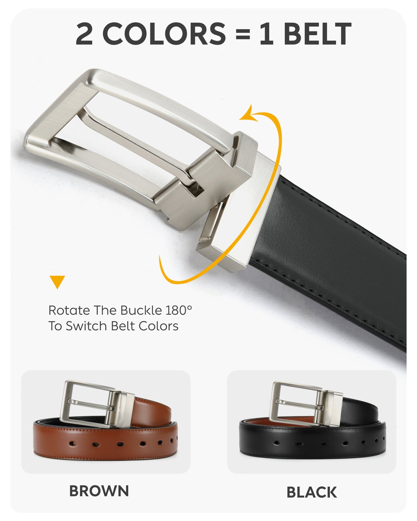 YOETEY Mens Belts 1 Pack - 1 3/8