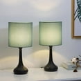 thumbnail image 6 of Haitral Modern Nightstand Lamps with Metal Base, Blue Shade Set of 2, 6 of 7