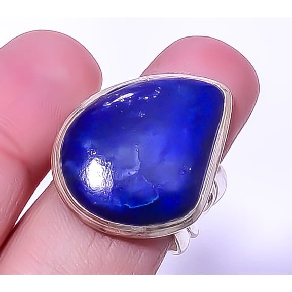 Lapis Lazuli - Afghanistan 925 Sterling Silver Handmade Jewelry Ring s.9 T993 A363, Beautiful Jewelry For Woman & Gir, New Year Sale, Valentin's Day G