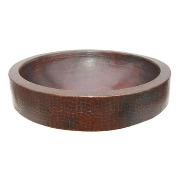 Eden Bath EB_C009AD Semi Recessed Antique Dark Copper Sink with Apron