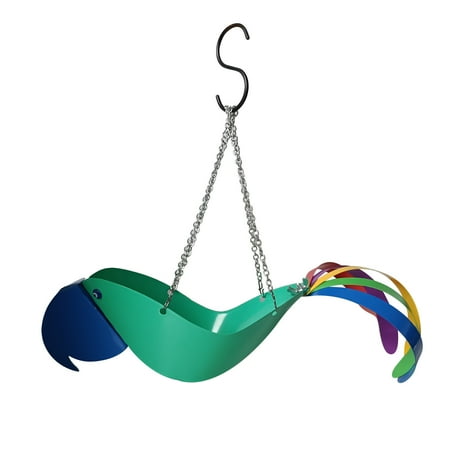 

Ziloco Home and Garden outdoor Equipment Iron Parrot Hanging Iron Flowerpot Outdoor Garden Decoration