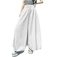thumbnail image 2 of Qulqfy Lantern Pants Women Harem High Waist White Wide Leg Pants Casual Women's Fall Trousers L, 2 of 8