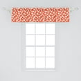 thumbnail image 2 of Ambesonne Nautical Vibes Valance Pack of 2, Ocean Themed Print, 54"X12", Vermilion White, 2 of 4