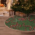 thumbnail image 6 of Daiia Red Snake Drawing Merry Christmas Tree Skirt , Xmas Large Lace-up Tree Skirt, Santa Snowflakes Rustic Home Decorations New Year Party Farmhouse Decor-30", 6 of 7