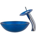 thumbnail image 2 of Novatto NSFC-S132001CH Verdazzurro Blue Foil Painted Glass Vessel Sink with Matching Chrome Faucet, Drain and Mounting Ring, 2 of 4