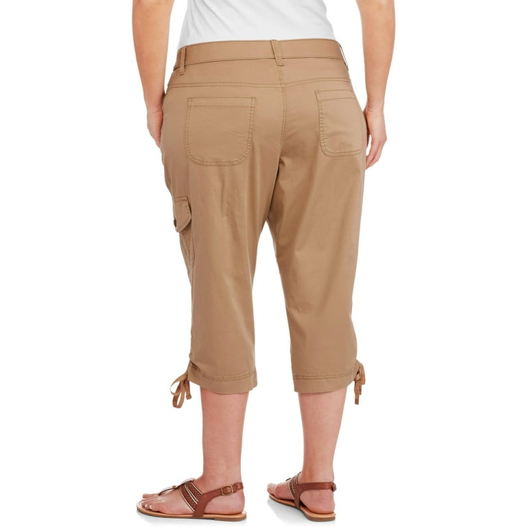Faded glory plus size cargo best sale capris