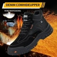 thumbnail image 4 of Work Boots for Men Slip On Welding Boots for Men Indestructible Steel Toe Boots Men's Steel Toe Shoes Fireproof Safety Toe Shoes Construction Boots for Welder Men's Work Shoes., 4 of 10