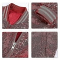 thumbnail image 2 of Mens Sequins Casual Zipper Party Bomber Jacket, 2 of 2