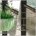 thumbnail image 2 of 2 Pcs Support de Pot de Fleurs Suspendu en Acier Inoxydable Argenté pour Rangement sur Balcon Mur 6.3 Pouces, 2 of 9