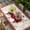 Red, variant on Red Valentine's Day Table Cloths for 6 Foot Rectangle Tables, Roses Truck Romantic Love Heart Wooden Patio Waterproof Elastic Fitted Tablecloths, Washable Rectangular Table Cover for Camping