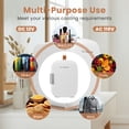 thumbnail image 2 of edx 4L Mini Fridge, Compact Refrigerator & Small Cosmetics Cooler for Skincare, Food, Drinks, White, 2 of 8