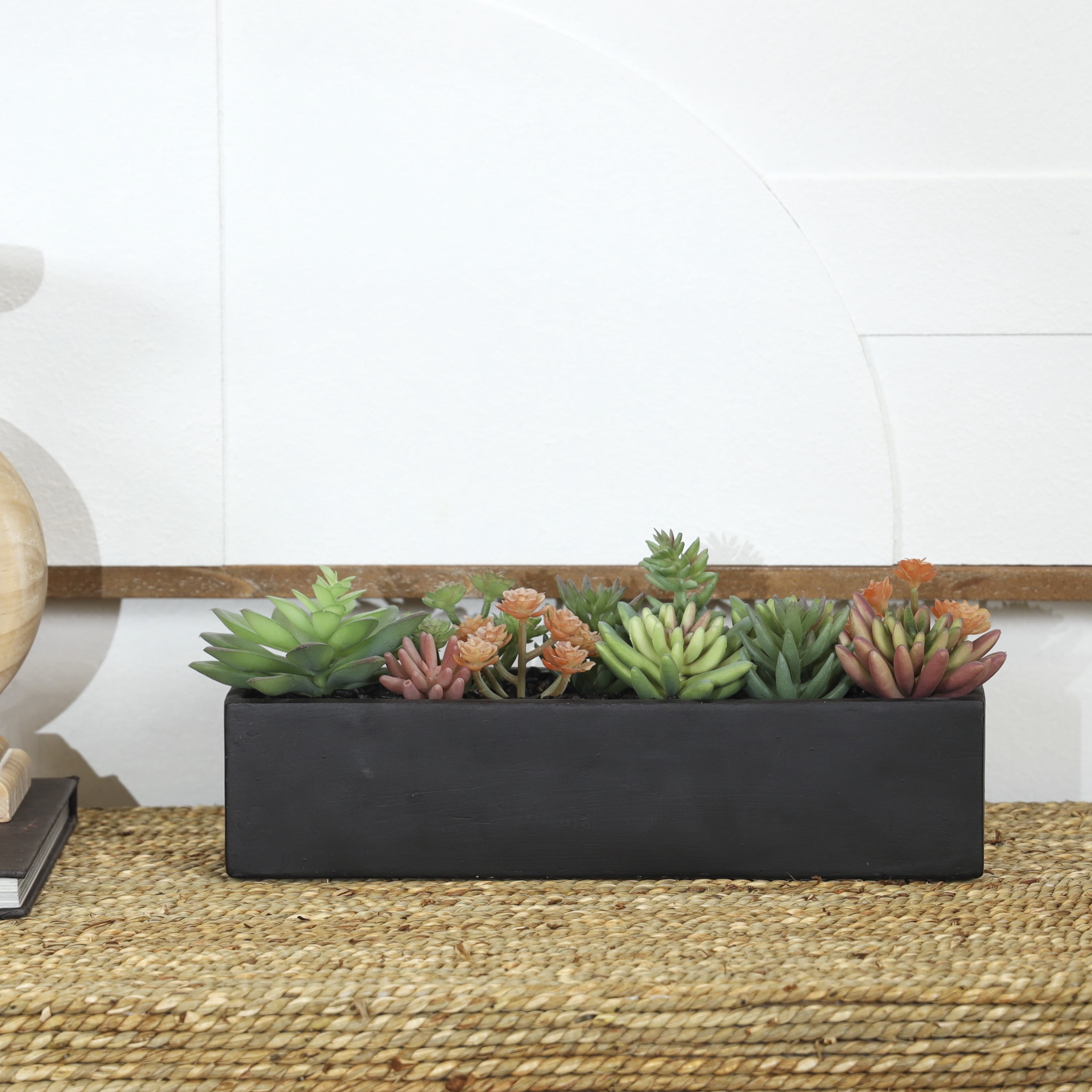 5" Geometric Succulent Faux Foliage Artificial Foliage, by DecMode