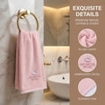 thumbnail image 3 of Unique Bargains Ultra Soft Cotton Hand Towel with Cute Embroidery Pink 1pc, 3 of 5