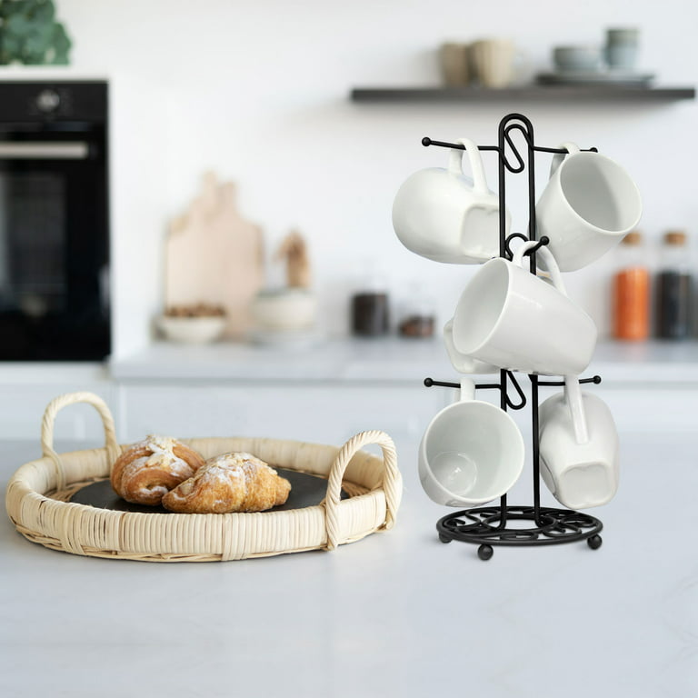 Mkono Under Cabinet Mug Hanger Set of 3 Metal Mug Hooks Coffee Cup Holder  with 12
