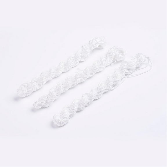 Nylon Thread Nylon Jewelry Cord for Custom Woven Bracelets Making Snow 2mm about 13.12 yards(12m)/bundle 10bundles/bag about 131.23 yards(120m)/bag