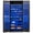 Blue, variant on 14 Gauge Flush Door Style Heavy Duty Lockable Cabinet with 138 Red Hook on Bins, Gray - 36 in.