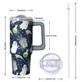 thumbnail image 2 of Halloween Gift 30oz Pumpkin Coffee Tumbler with Handle and Straw Lid – Insulated Travel Cup – Spooky Mug, 2 of 5