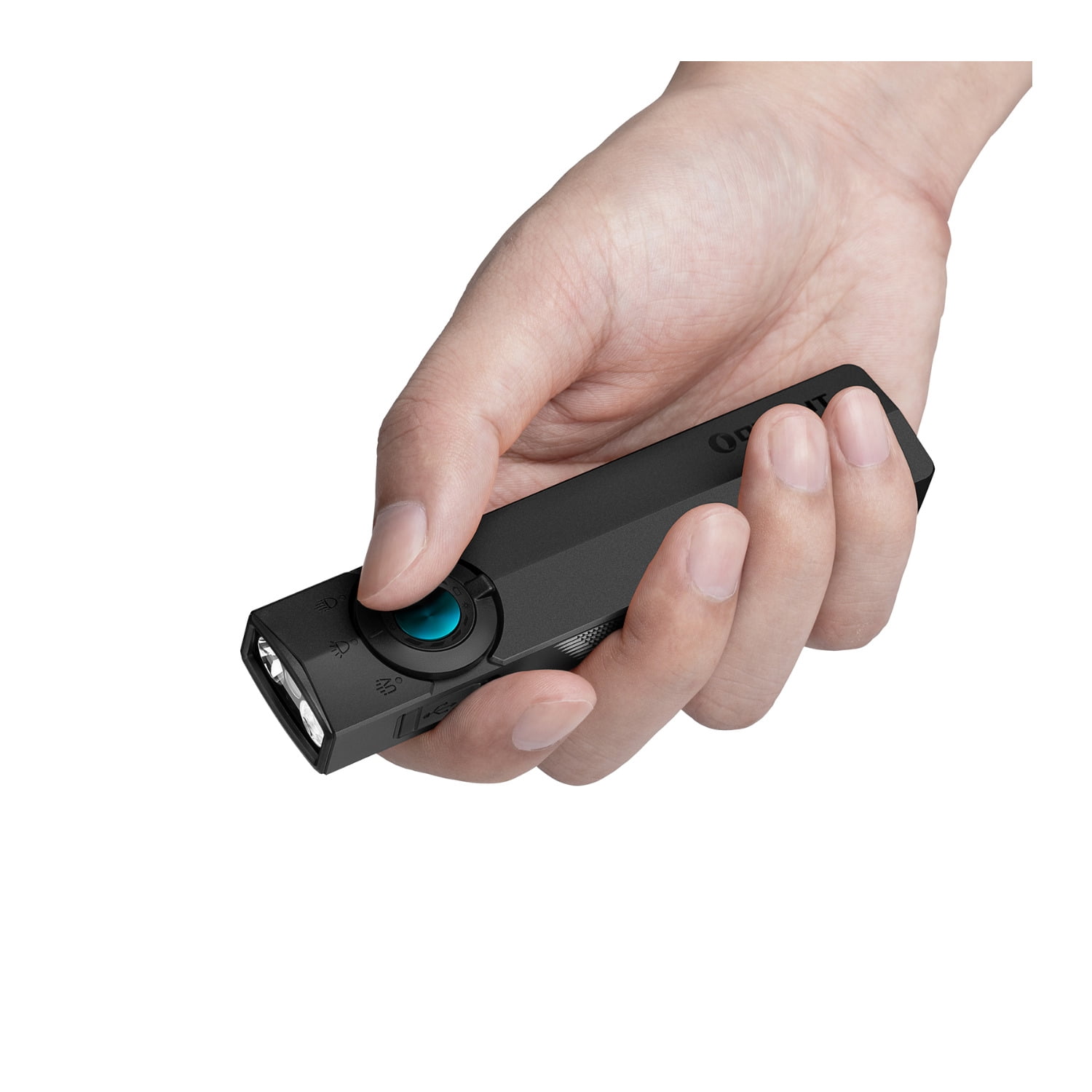 OLIGHT ArkPro EDC Flat Rechargeable Flashlight with 1500 Lumens White LED Flood Spot UV and Green Beam (Black NW)