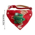 thumbnail image 3 of Christmas Dog Bandanas,Adjustable Pet Christmas Triangle Scarf Stylish Breathable Dog Bib with Buckle Design for Fall Winter Thanksgiving Costume,christmas pet scarves,dog winter scarf，B, 3 of 9