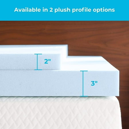 linenspa 3 inch gel infused memory foam mattress topper - queen size