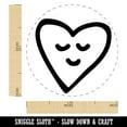 thumbnail image 2 of Sleeping Heart Doodle Self-Inking Rubber Stamp Ink Stamper - Orange Ink - Medium 1 Inch, 2 of 7