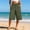 Army Green women wide leg capri pants a1, variant on Cagogo Women's Wide Leg Capri Pants Elastic Waist Casual Loose Cropped Palazzo Trousers with Pockets Summer Beach Work Lounge Shorts, Army Green 2XL