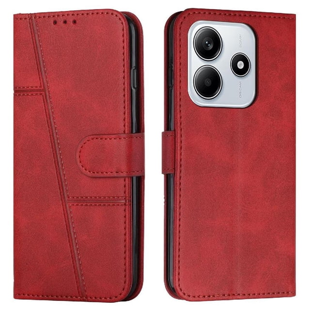 Funda Flip para FOXDOCK Xiaomi Redmi Note 14 4G – Carcasa delgada y resistente a impactos con soporte para uso diario y profesional