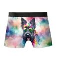 thumbnail image 2 of Hippie Scottish Terrier Portrait Watercolor Tie-Dye Vintage Styles All Over Print Boxer Briefs Underwear for Men Dad Scottie Dog Lover Gifts - 00014, 2 of 6