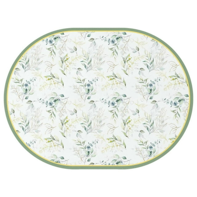 Oval Table Cloth Leaf Botanical,Wrinkle Resistant Table Cover with Polyester,Waterproof Reusable Table Cloths for Home Decor Summer Spring Picnic Dining Holiday (Oval,54x72inch)