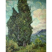 van Gogh "Cypresses" (1889) Glossy Poster
