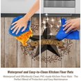 thumbnail image 5 of Western Rustic Kitchen Rugs Mat Set of 2 Cushioned Anti Fatigue Kitchen Mats for Floor Farmhouse Country Kitchen Floor Mat Texas Star Non Slip Waterproof Comfort Standing Mats, Brown, 17"x28"+17"x47", 5 of 6