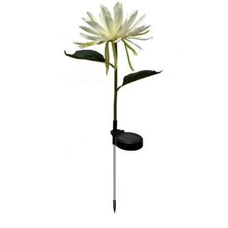 

2PCS Night-blooming Festival Lights Waterproof Ground Plug Solar Lamp for Weddings Birthdays Decoration White