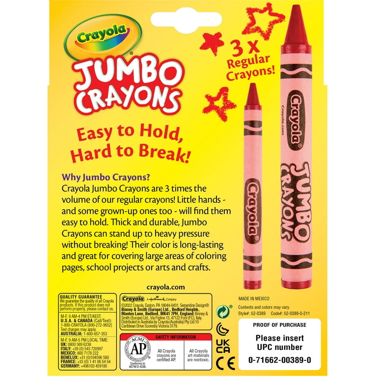 Crayola Jumbo Crayons - 8 Count – playboxes