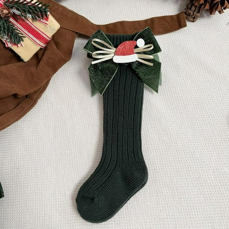 

BULLPIANO Baby Ruffle Socks/Baby Socks with Grip/Baby Girl Boy Cotton Baby Christmas Socks Anti-slip 0-6Y Warm Floor Sock(1pair)