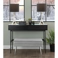 thumbnail image 2 of 24" Polished Nickel Table Lamp Set w/ Black Silk-Like Shade (Set of 2), 2 of 5