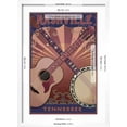 thumbnail image 5 of Art.com Nashville, Tennessee - Guitar and Banjo Music Art Print by Lantern Press, White Frame Wall Art, 17" x 23", 5 of 5