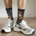 thumbnail image 6 of Pofeuu Flowers And Birds Print Crew Socks, Adult Running Hiking Socks for Youth and Adult, 6 of 6