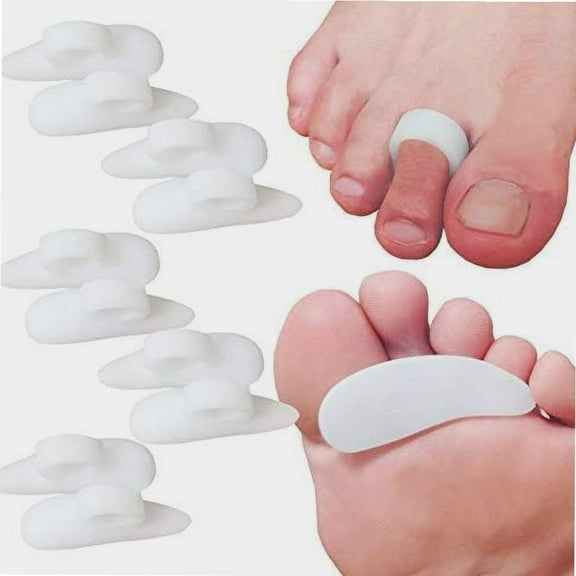 10 Pack Hammer Toe Cushion - Hammer Toe Gel Pads for Toe Corrector & Straightener for Curled, Claw & Mallet Toe Relief - Right & Left Gel Support Crest Cushion