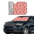 thumbnail image 2 of Yiaed Cute Strawberry Print Car Windshield Sunshade Front Auto Car Front Window Sun Shade Foldable Sun Visor Shield Cover Auto Accessories for Sedan SUV Truck-Medium, 2 of 5