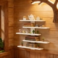 thumbnail image 4 of XIBUFE Wall Shelves,5-Layer Display Shelf for Collectibles,Wooden Wall Mounted Shelves,Floating Wall Shelves for Action Figures,Shot Glasses,Mini Decor and Toys, 4 of 7