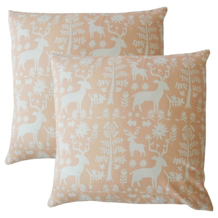 Set Of 2 Faigel Animal Print Throw Pillows In Sundown Walmart Com