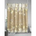 thumbnail image 5 of Fsddascl Beige Snowflake Christmas Shower Curtain Set - Extra Long 72" x 96" Washable Bathtub Curtain with 12 Hooks, Winter Xmas Snowflake Farmhouse Waterproof Fabric Shower Curtains for Bathroom, 5 of 6