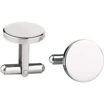 Cufflinks for Men,  Cufflinks Blank Cufflink Cuff Links men Flat Pad Blank Setting Tray 1 Pair,Round
