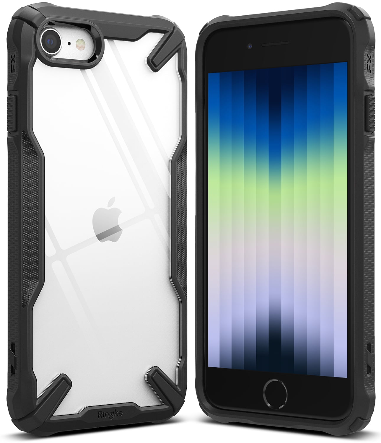 Ringke Fusion X Compatible With Iphone Se 22 5g Se 3 Case Clear Hard Back Heavy Duty Shockproof Advanced Protective Tpu Bumper Phone Cover Black Walmart Com
