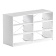 thumbnail image 3 of Oufan 6-Drawer Dresser, Wood Dresser with 6 Fabric Drawers, Storage Organizer Unit, TV Stand, Storage Chest for Hallway, Living Room, Bedroom, White, 3 of 11